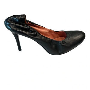 Acne Studios Black Leather Heels EU Size 37 US Size 7 3 Inch Classic
